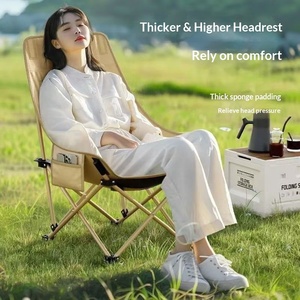 Moon <strong>Chair</strong> Outdoor High-Back Recliner Folding Camping &amp; <strong>Beach</strong> Picnic <strong>Chair</strong> with Leisure Design - Product Image 3