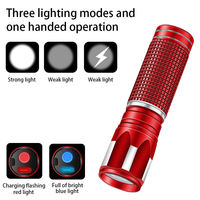 Senter obor berkemah taktis Led, senter Mini kekuatan tinggi Lumen bisa diisi ulang
