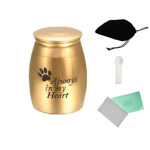 Mini Köpekler Evcil Hayvan Hatıra <span class=keywords><strong>Urn</strong></span> Külleri Paslanmaz Çelik Su Geçirmez Vidalı Kapak Silindirik Klasik Basit Tasarım Dayanıklı Küçük Paylaşım - Product Image 1