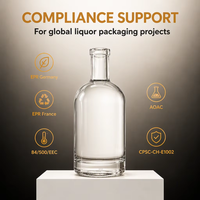 Vase en verre cylindrique droit pour spiritueux, avec bouchon en liège et capsules thermorétractables pour une solution d'emballage complète – Direct Usine