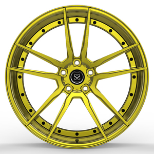 Jantes en alliage d'aluminium forgé 2 pièces de 20 et 21 pouces à face brossée dorée décalées pour BMW 740 <span class=keywords><strong>Le</strong></span> - Product Image 2