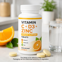 Vitamine C D3 Zink Immuniteit Ondersteunende Tabletten 1 Tablet per Dag voor Immuniteit Antioxidanten Welzijn