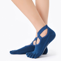 Chaussettes OEM de haute qualité en velours pour femmes Chaussettes à bout fendu Chaussettes de yoga à cinq doigts