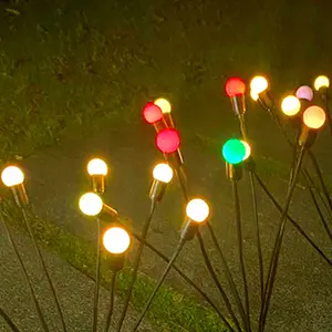 Fornitore solar powered firefly garden light decoration pathway luci solari lampada a led impermeabile per esterni