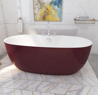 Baignoire d'hôtel en acrylique avec hydromassage, jets d'eau, spa à remous
