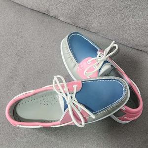 Chaussures d'été pour hommes en cuir véritable souple, à lacets, plateforme pieds nus, antidérapantes, respirantes, mocassins, chaussures <span class=keywords><strong>bateau</strong></span>, semelle intermédiaire EVA - Product Image 3