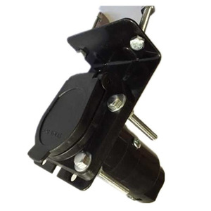 Adaptateur de montage sur attelage en acier noir à tête ronde, connecteur 7 broches pour utilisation avec une remorque - Product Image 2