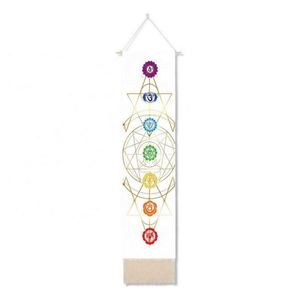 Tapiz de Pared con Diseño de Mandala Chakra, Impresión Personalizada, Arte Decorativo de Pared en Algodón y Lino, Bandera Decorativa - Product Image 2