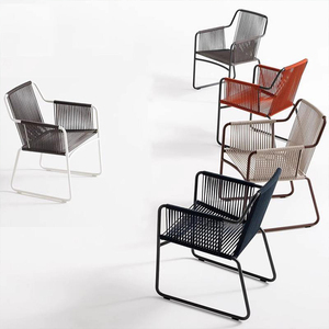 Ensemble de table et de chaises de style nordique moderne et pastoral, mobilier d'extérieur, imperméable, résistant aux rayons UV, pour la plage, la cour, le jardin - Product Image 6