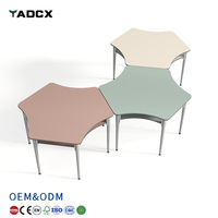 Ensemble de bureau et chaise d'école moderne, table d'étude pour étudiants, bureaux d'école réglables, table et chaise de lecture et de formation