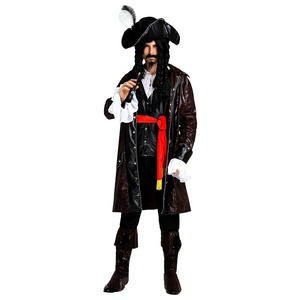 Kostum Kapten Bajak Laut Pria dengan Topi, Mantel, dan Sabuk untuk Pesta Bertema Halloween - Product Image 2