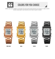 Montre SKMEI 2591 connectée Bluetooth avec heure de prière précise et boussole, fonction téléphone, en acier inoxydable, étanche, de luxe, Azan Qibla pour musulmans