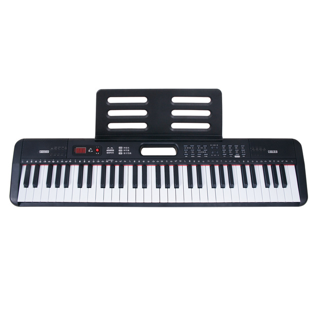 GOLD AGE Black Plastic USB Electronic Keyboard I-MQ898USB Children 3-6 Years Old 61-Key Educational Instrument 200 Rhythms 60
