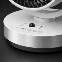 Ventilateur de table silencieux oscillant intelligent 25W avec longue autonomie, humidification, minuterie tactile et mode veille pour le bureau et le salon