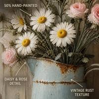 Décoration intérieure : Tableau sur toile style vintage, nature morte, impression avec peinture à l'huile murale peinte à la main, encadré pour la décoration intérieure