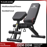 Chaise de fitness pliable et réglable Yidakang pour l'entraînement à domicile, les sit-ups, les développés couchés et les exercices avec haltères