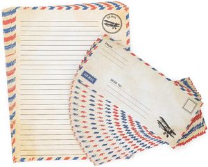 60 Pack YS Wallet Envelopes <strong>Set</strong> Blue <strong>Writing</strong> Paper Invitations Love <strong>Letters</strong> Troops Christmas <strong>Letter</strong> 8.5 X 11 Inch - Product Image 1
