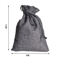 Pochette en jute multicolore, mini, avec cordon de serrage, pour mariage, fête, cadeau, sac à bijoux de Noël, style minimaliste, bricolage