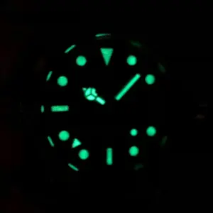 Montre mécanique automatique pour homme Huanghong Fashion <span class=keywords><strong>Parnis</strong></span> 40 mm avec lunette rouge et bleue, cristal saphir, calendrier GMT - Product Image 3