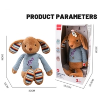 Jouet musical en peluche pour bébé, jouet sensoriel musical, animal en peluche activé par le toucher, boîte à musique électronique intégrée, jouets apaisants pour berceau, OEM