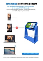 Caméra binoculaire 32 "Scanner de code QR Lecteur de carte NFC Gagner 10 personnes handicapées assises en fauteuil roulant Kiosque à écran tactile PCAP