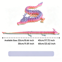 Ornement de dragon chinois imprimé en 3D, entièrement articulé et mobile, statue de dragon porte-bonheur pour la décoration de la maison, du bureau ou du bureau d'ADHD