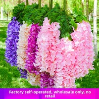 Branches de fleurs artificielles en soie Albizia Wisteria, guirlandes de fleurs de haricot, orchidées suspendues semi-faites à la main pour mariage