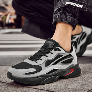 Chaussures de sport pour hommes, légères, amortissantes, respirantes, en cuir synthétique, semelle en caoutchouc, confortables - Product Image 6