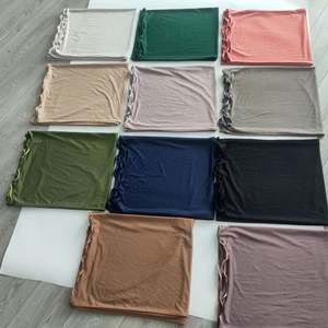 Nouveau style Tissu doux et extensible 70x170cm Jersey Coton Premium Écharpe pour femmes Hijab musulman YHK0073 - Product Image 2