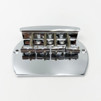 5-String PB Bass Bridge, Semi-circular Fringed Design with Metal Straight Tuning Pegs, Electric Bass String Pull Board