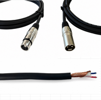 Câble de microphone XLR mâle-femelle OEM CH-R024 avec blindage spiralé, gaine en PVC, conducteur en cuivre sans oxygène