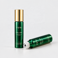 Flacon de sérum en verre givré 10 ml, flacon à bille pour huile parfumée, flacons en verre de luxe personnalisés pour huile essentielle, crème pour les yeux