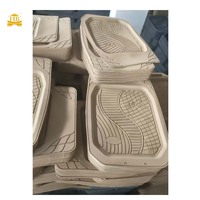 Tapis de sol universels pour voiture, tapis de voiture en PVC, accessoires universels, ensemble complet de 5 pièces