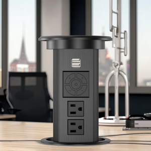 Presa a torre da tavolo con caricatore Wireless 15w con presa da scrivania a potenza intelligente motorizzata impermeabile - Product Image 2