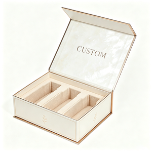 Boîte rigide pour parfum avec logo personnalisé, insert en velours et fermeture magnétique - Fabricant d'emballages cosmétiques de luxe - Product Image 1