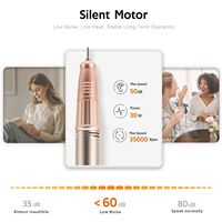 Fournisseur d'outils pour ongles : Ponceuse à ongles électrique professionnelle 30W puissante, sans chaleur, 35000 tr/min, rechargeable, sans fil, portable, avec embouts offerts