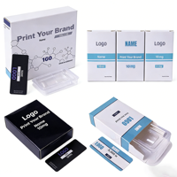 Emballage cosmétique étanche avec logo personnalisé, étiquette et boîte de peptides 2ml/3ml/10ml, 1 paquet, 2 flacons, plateau en plastique, boîte holographique
