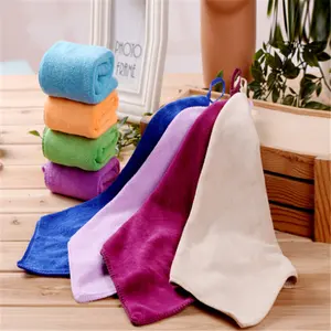 Hot sale microfiber super absorbent multi-color kitchen towel household dish towel with hook