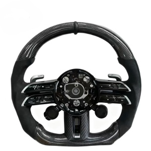 Volante de Fibra de Carbono Forjado Perforado para <span class=keywords><strong>Mercedes</strong></span> <span class=keywords><strong>Benz</strong></span> W204 W205 W211 W212 CLA W176 W177 ML W166 X253 W221 W222 <span class=keywords><strong>AMG</strong></span> - Product Image 1