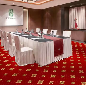 Customized Luxury 3D Red Nylon Jacquard Prayer Carpet Roll Soft Tufted Muslims Floor Rugs Machine Printed Mosque Area Rug Set - Product Image 4