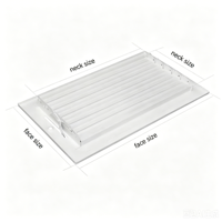 Grille de ventilation de plafond en alliage d'aluminium à 2 voies avec diffuseur d'air et réglage manuel, pour extérieur, blanche