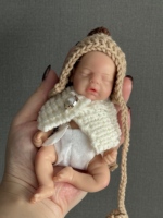 Poupées reborn en silicone de 6 pouces, taille paume de main, corps entier en silicone solide, mini poupées reborn filles, bébés endormis mignons et minuscules pour enfants de 3 ans et plus