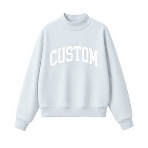 เสื้อสเวตเชิ้ตผู้หญิง ปักลาย คอเต่า ทรงโอเวอร์ไซส์ ผ้าฟลีซ พิมพ์โลโก้ตามสั่ง ไม่บุซับใน สำหรับฤดูหนาว เสื้อคลุมแบบเรียบ - Product Image 1