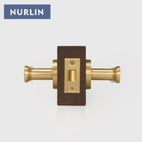 Nurlin Laiton Plat Antique Bronze Mat Or Noir Intérieur Porte Levier Poignée Passage Intimité Salle De Bains Serrure Tactile Confortable