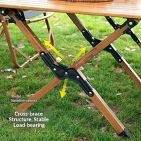 Ensemble de table et de chaises pliantes portables en métal moderne pour le camping, les pique-niques, le jardin, le parc, utilisation en extérieur