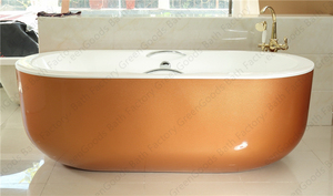 Bañera independiente de 2000mm de fibra de vidrio para habitación, bañera Extra grande blanca y dorada para <span class=keywords><strong>hotel</strong></span>, CE London - Product Image 6