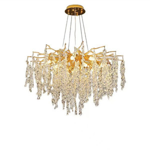 Sang Trọng Hiện Đại 80Cm Siting Phòng Ngủ Phòng Ngủ Màu Vàng Thủy Tinh Nho Mặt Dây Chuyền Đèn - Product Image 3