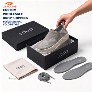 Custom Men's Slip-On Chunky Platform Sneakers for Men Wholesale Breathable Knit Casual <strong>Dad</strong> Walking <strong>Shoes</strong> Zapatillas De Hombre - Product Image 1
