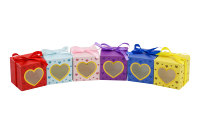 Boîtes à bonbons avec fenêtre en forme de cœur, emballages cadeaux, boîtes de dragées pour la Saint-Valentin, mariage, anniversaire, baby shower