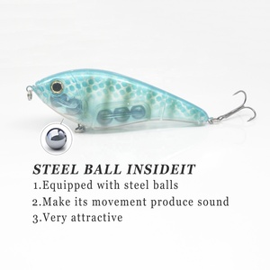 Esca Artificiale Vibra Lure Jerkbait Dogfish da 11cm 36g, Affondante, in Acciaio Inox Stampato, Esca Viva per la Pesca a Spinning in Fiume e Lago - Product Image 5